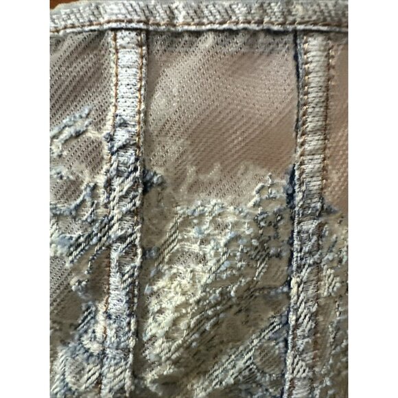 Diesel 1969 D-Ebbey-Fsc 068GP Jeans Slim Ivory W 24 Denim Corset Lace Bootcut - Picture 11 of 16